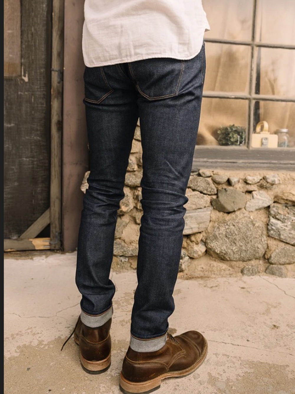 Hiroshi Kato “The Needle Skinny” Raw Selvedge Dk Blue Denim Jeans 32x28 Like New - Picture 6 of 16